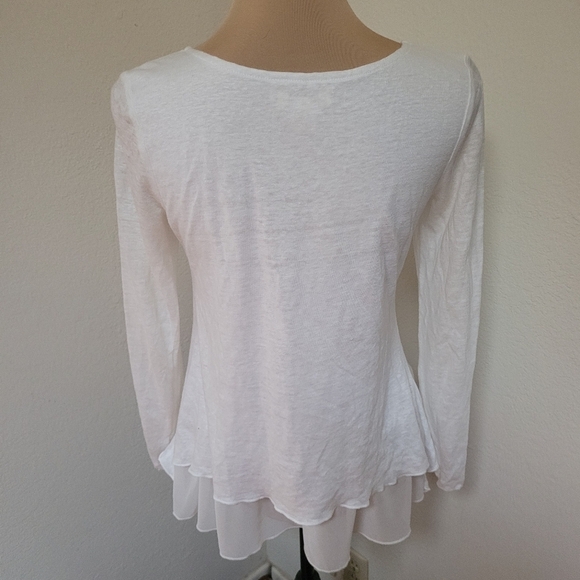 Sundance White Asymmetrical Embellished Blouse - Picture 5 of 7